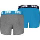 Puma Boxershorts Jungen Kinder Unterhose Unterwäsche er Pack, Farbe:277 - Blue/Grey mélange, Bekleidung:164 - 158-164
