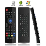 Bolwins Q97C AirMaus 2.4G Tastatur + Maus IR Fernbedienung Android Mac Windows Linux TV - Schwarz