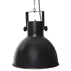 Perel Terrassen-Heizstrahler, 1500 W, Carbon, Deckenmontage, Kette, 1 Heizstufe, spritzwassergeschützt, industrieller Look, Metall, Schwarz