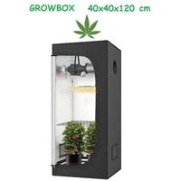 JUNG Growbox Growzelt Indoor 40x40x120cm Premium Mylar 97% reflektierend, Hydroponisches System, Gewächshaus Cannabis Balkon, Wasserdicht, Grow Tent