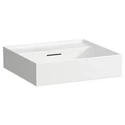 LAUFEN Kartell Aufsatzwaschtisch H8163320001091, 50x46cm, weiß, Überl., ohne  Hahnl., Saphirkeramik