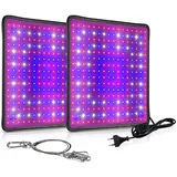 MUPOO Pflanzenlampe LED Pflanzenleuchte,256LEDs Vollspektrum LED Grow Lampe, Vollspektrum A, Pflanzenleuchte für Zimmerpflanzen, Gemüse und Blumen