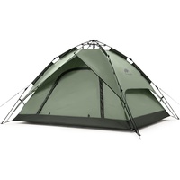 Naturehike Camping Zelt Automatisches Sofortzelt 3-4 Personen Pop Up Zelt, Doppelschicht Wasserdicht & Winddichte Ultraleichte Kuppelzelt UV Schutz Einfache Einrichtung für Trekking, Familien