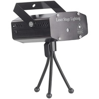Lunartec Party Laser: Indoor-Laser-Projektor mit 12 Leuchtmustern, Sound-Steuerung, grün/rot (Party Laser für Zuhause, Disco Laser für Zuhause, Lichterkette)