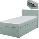 Roller Boxspringbett - mint - H3 - 90x200 cm