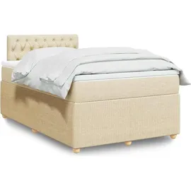 vidaXL Boxspringbett 120 x 200 cm Creme