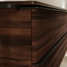 Hansgrohe Waschtischunterschrank 2 Auszüge 118 x 54 x 5,5 cm Nussbaum Dunkel