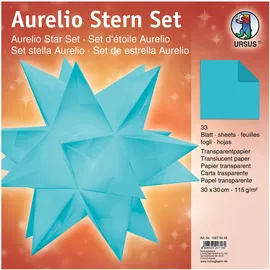 Ursus Faltblätter Aurelio Stern Transparentpapier 115 g/qm 30 x 30 cm 33 Blatt petrol