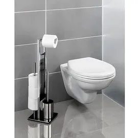 Maximex WC-Bürstengarnitur 3in1 Silber/Schwarz