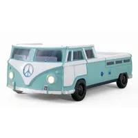 Xlmoebel Autobett VW-Bus Kinderbett mit LED-Beleuchtung und Soundeffekten, Made in Europa blau