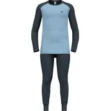 Odlo Men's Active Warm Eco Base Layer Set black - provincial blue