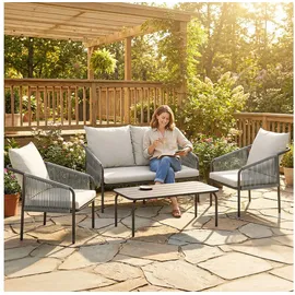 Outsunny Loungeset 4-tlg. Beige
