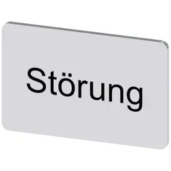 Siemens 3SU19000AD810AQ0 Bezeichnungsschild 17, 5x27mm, Schild silber, Beschriftung: Störung - 10 Stück