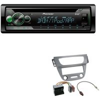 Pioneer DEH-S410DAB 1-DIN CD Digital Autoradio AUX-In USB DAB+ Spotify mit Einbauset für Renault Fluence grau