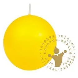 Jaspers Kerzen Kugelkerzen zitrone 80 mm, 2 Stück