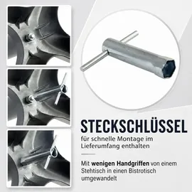 Trutzholm Stehtisch 2in1 Bistrotisch höhenverstellbar klappbar 70/115 cm Ø 60 cm