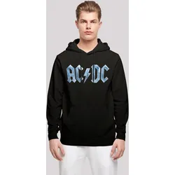 Kapuzenpullover F4NT4STIC "ACDC Rock Band Blue Ice Logo", Herren, Gr. 5XL, schwarz, Obermaterial: 50% Baumwolle, 50% Polyester, casual, relaxed fit, Langarm, Pullover, Print