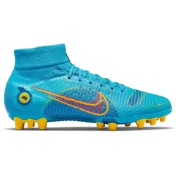 NIKE Herren Fussball-Kunstrasenschuhe SUPERFLY 8, CHLORINE BLUE/LASER ORANGE-MAR, 45