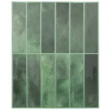 vidaXL Rechteckige Fliese 10 pcs Dunkelgrün 29 x 23 x 0,08 cm