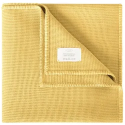Cradle Studio Wohn- & Kuscheldecke Piqué Oversize Decken & Kissen   Gelb 
