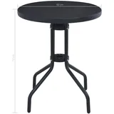 vidaXL Gartentisch 65 x 60 x 72 cm Schwarz