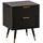 KADIMA DESIGN Nachtschrank 43,5 x 39 x 56 cm Schwarz/Eiche