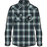 CARHARTT Montana Rugged Flex Snap Front, Hemd - Grau/Blau/Schwarz (N04) - XL