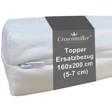 Crownmiller Topperbezug 160 x 200 cm weiß
