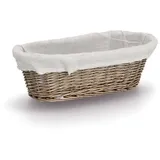 Zeller Brotkorb mit Beutel, Weide/Canvas