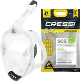 Cressi Bali Vollgesichts-Schnorchelmaske - Schnorchelset für Erwachsene - CO2 Sicher, Klare Sicht, Trockenventil Taucherbrille - 100% Silikon-Passform - Tauchermaske - S/M