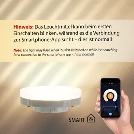 ledscom.de 1x LED Pflasterstein NEOLUM für außen, IP67, eckig, 10 x10cm, inkl. GX53 RGB Leuchtmittel, 670lm, Smart Home