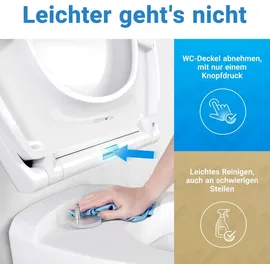 LOBENSWERK Toilettendeckel mit Absenkautomatik Weiß