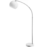 monzana Design Bogenlampe Höhenverstellbar 190-210cm Schwenkbar Marmorfuß Fußschalter Stehlampe Stehleuchte Bogen Leuchte