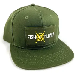 SNAPBACK CAP GRÜN mit 1 FishXplorer-Patch GRÜN ADULTE