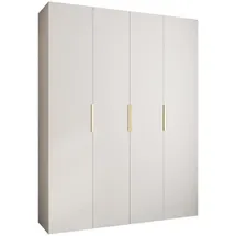 abiks möbel Drehtürenschrank COMO 190 x 245,5 x 40 cm Weiß/Gold