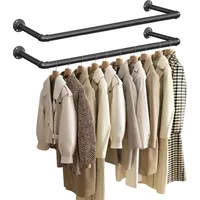 Songmics für die Wand, Garderobenstange, Wandmontage, platzsparend, 92 x