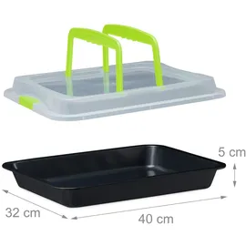 Relaxdays Backblech mit Deckel 41,5 x 33,0 cm, 1 St.