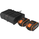 Worx Akku Power Share 20V WA3611 2 x 4,0 Ah inkl. Doppelladegerät