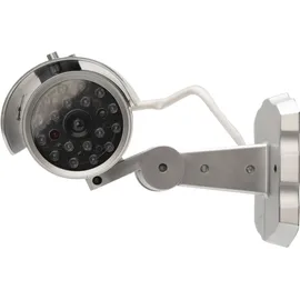 casativo-tech Überwachungskamera Attrappe Silberfarben