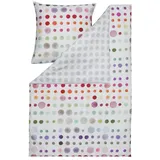 Estella Bettwäsche Spot 4709 985 Multicolor, Mako-Satin, 2 teilig, Kleckse, Farbtupfer, Kreise bunt