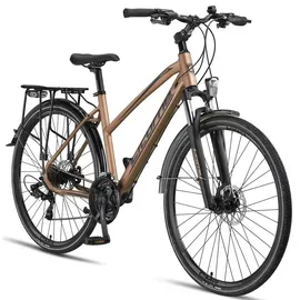 Licorne Premium Touring Trekkingrad 28 Zoll RH 0 cm Damen gold