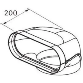 Bora Ecotube Übergang 90° flach rund inkl. Dichtungsmaterial (1Stk.)