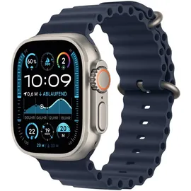 Apple Watch Ultra 2 GPS + Cellular 49 mm Titangehäuse schwarz, Ocean Armband marine