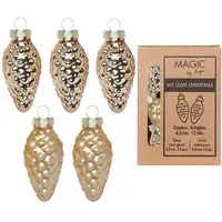 inges magic & goodz Inges Magic | Goodz 12 Glaszapfen 4,5cm Christbaumschmuck Weihnachtskugeln Weihnachtsbaumschmuck