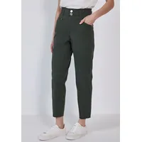 street one studio Paperbag-Hose High Waist Grün 46