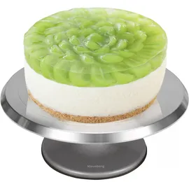 Klausberg Tortenständer mit Fuss, Cake Design Utensilien, Silber