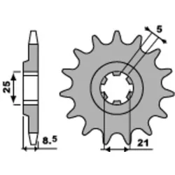 PBR Standard-Stahlkettenrad 725 - 520