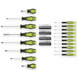 goobay Schraubendreher Set 58-teilig, Werkzeugkoffer mit magnetischen Spitzen, inkl. Bit-Set & Präzisionsschraubendreher aus Chrom-Vanadium - 74005