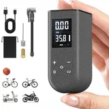 GPUTEK Mini Elektrische Fahrradpumpe 100PSI mit Digitalanzeige, Fahrrad Zubehör, Tragbare Akku Luftpumpe Fahrrad, für Rennrad, Mountainbike, Motorrad, Bälle