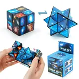 2 in 1 Sternenklarer Himmel Zauberwürfel Infinity-Würfel Transformierende-Würfel Spielzeug zum Stressabbau, Geschenke für 6-12 Jährige Jungen Mädchen Infinity Cube Zauberwurfel Spiele